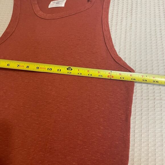 SOL Angeles Red/Coral Light Weight Classic Beach Style Loose Fit Tank Top Small - Picture 10 of 11